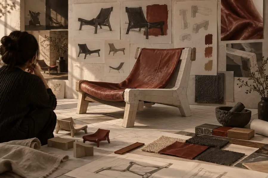 Unfinished visual reference for a furniture asset
