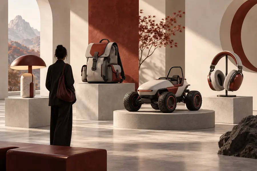 Completed rendered furniture asset in a scene